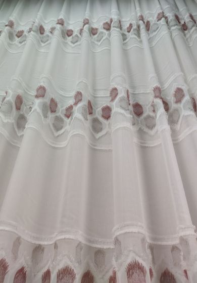 Tenda a Metro in Bouclè Effetto Lino Rosa