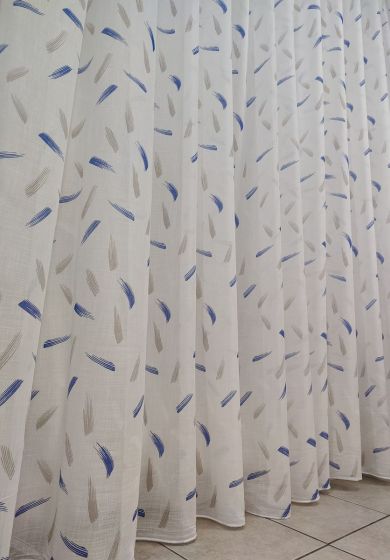 Tenda a Metro effetto lino blu