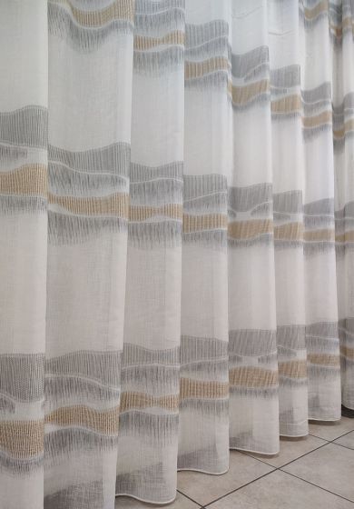 Tenda a Metro in Bouclè Effetto Lino Giallo