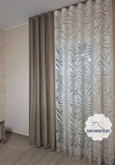 Tenda a Metro in Devorè Altezza 3 Metri Beige