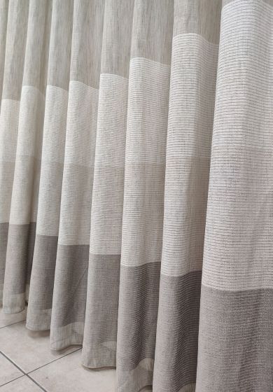 Tenda a Metro in Bouclè Effetto Lino Tortora