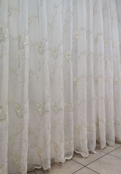 Tenda a Metro in Bouclè Effetto Lino oro