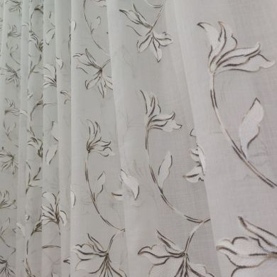 Tenda a Metro in Bouclè Effetto Lino Tortora