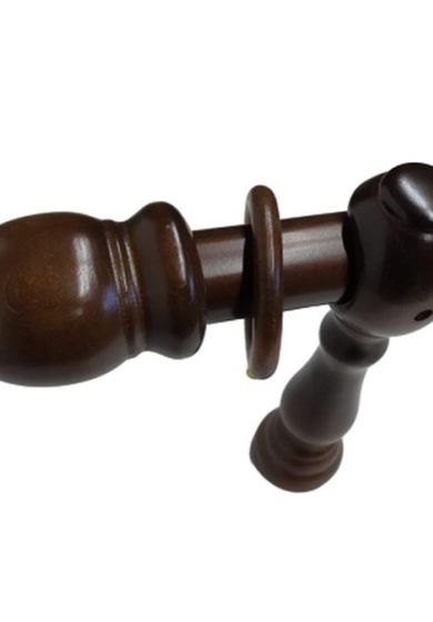 Bastone per Tenda artigianale in Legno Rifinito a Mano Sistema a Strappo