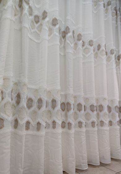 Tenda a Metro in Bouclè Effetto Lino Tortora