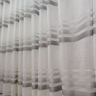 Tenda a Metro in Bouclè Effetto Lino Grigio