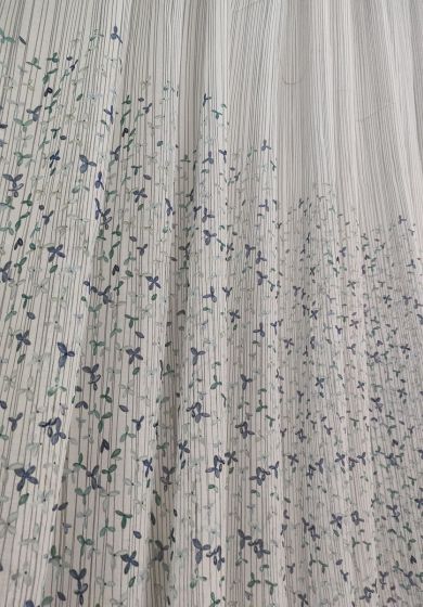 tenda a metro effetto lino verde 6 Tenda a Metro effetto lino Fiorellini Azzurro