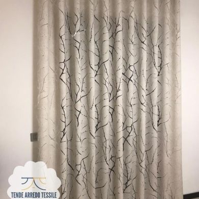 Tenda a Metro in Devorè Base Piombata Beige