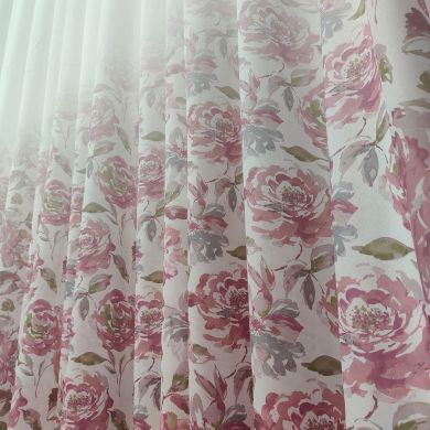 Tenda a Metro in Bouclè Effetto Lino Rosa