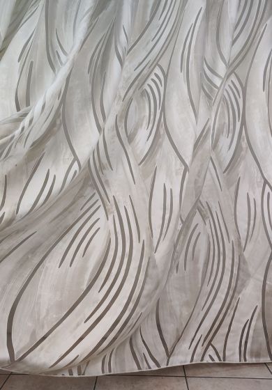 tenda a metro in devorè bianco h315 cm 6 Tenda a Metro in Devorè Beige