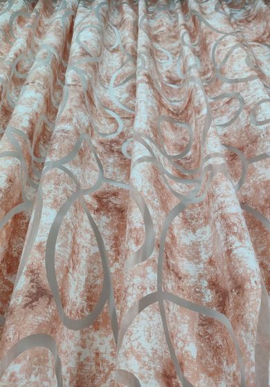 tenda a metro in devorè grigio h280 8 Tenda a Metro in Devorè Salmone