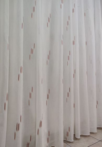 tenda a metro effetto lino tortora 9 Tenda a Metro in Bouclè Effetto Lino rosa rossa