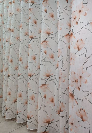 Tenda a Metro in Bouclè Effetto Lino Mattone