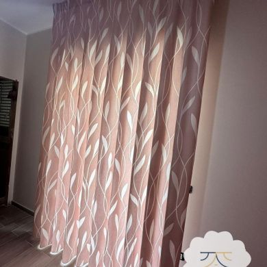 Tenda a Metro in Bouclè Effetto Lino Rosa