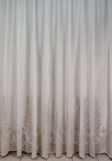 tenda a metro in devorè rosa 10 Tenda a Metro in Bouclè Effetto Lino Beige