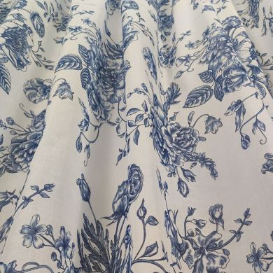 Tenda a Metro effetto lino Blu h320