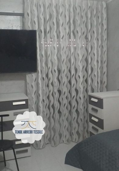 tenda a metro in devorè grigio 4 Tenda a Metro in Devorè Grigio