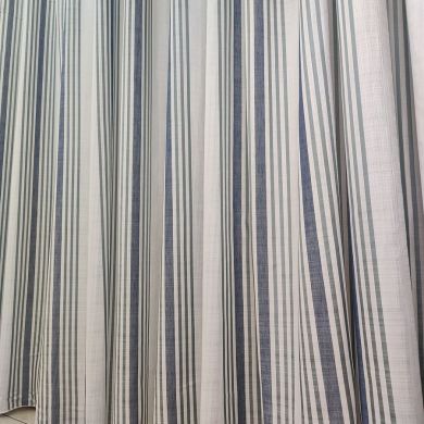 Tenda a Metro in Bouclè Effetto Lino Blu