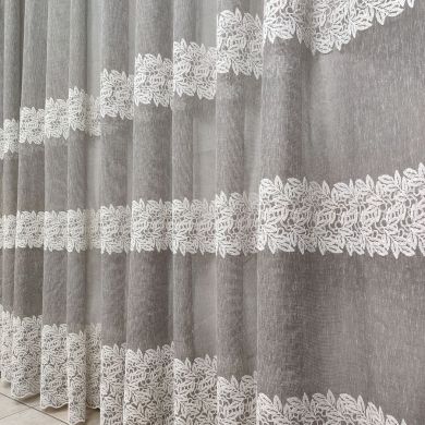 Tenda a Metro in Bouclè Effetto Lino Grigio