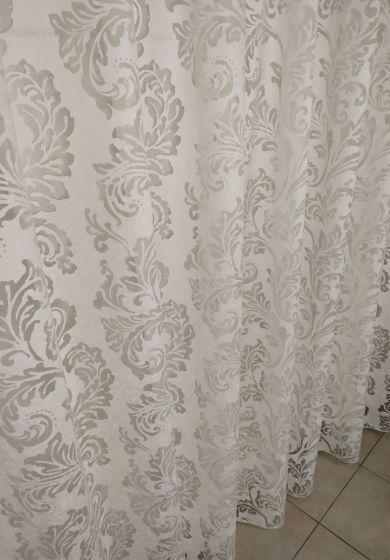 tenda a metro in organza con base piombata altezza 3 metri bianco 9 Tenda a Metro in Devorè con Base Piombata Altezza 3 Metri Bianco