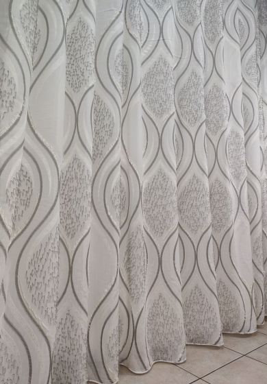 tenda a metro in bouclè unito beige 11 Tenda a Metro in Bouclè Effetto Lino Grigio