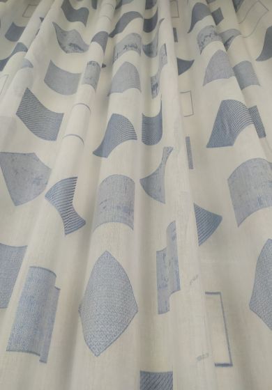 tenda a metro in devorè altezza 3 metri bianca 6 Tenda a Metro in Bouclè Effetto Lino con Base Piombata Altezza 3 Metri