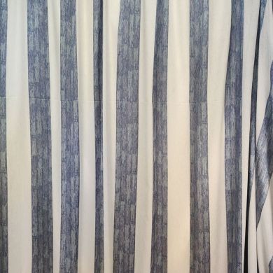 Tenda a Metro in Bouclè Effetto Lino Blu