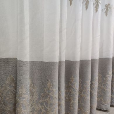 Tenda a Metro in Bouclè Effetto Lino Grigio