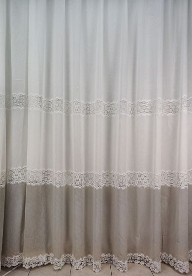 Tenda a Metro in Bouclè Effetto Lino Bicolore