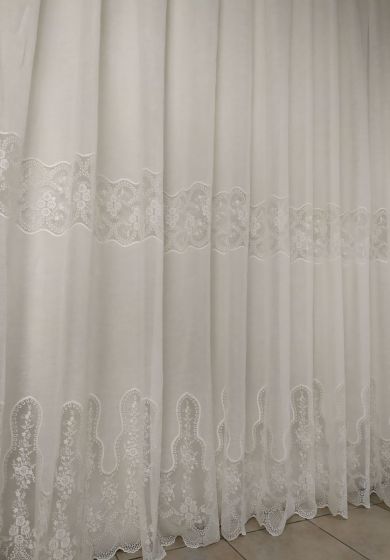 tenda a metro in bouclè effetto lino tortora alta 3,10 7 Tenda a Metro in Bouclè Effetto Lino Bianco