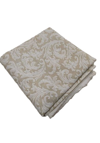 Tappezzeria in Cotone Stampato 280 cm x 280 cm Tortora Damascato