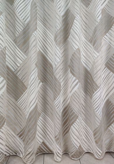 tenda a metro in bouclè effetto lino beige 12 Tenda a Metro in Devorè Tortora