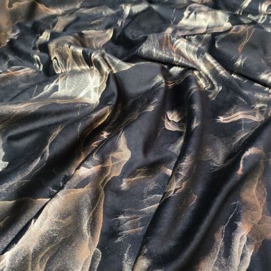 Tessuto in Velluto H.280 cm  Marmorizzato Nero