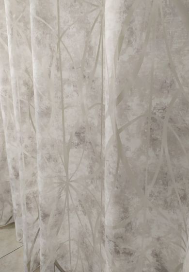 tenda a metro in organza con base piombata altezza 3 metri bianco 11 Tenda a Metro in Devorè con Base Piombata Altezza 3 Metri Grigio