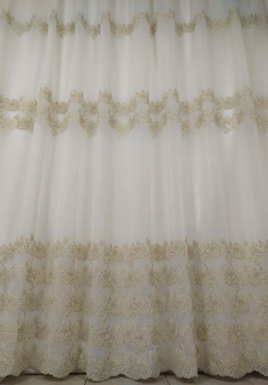 tenda a metro in bouclè effetto lino naturale 8 Tenda a Metro in Bouclè Effetto Lino