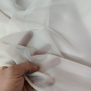 Tenda a Metro in Organza con Base Piombata Altezza 3 Metri Panna