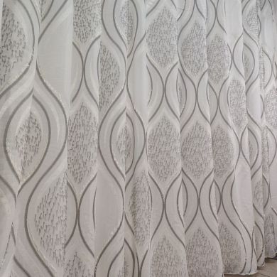 Tenda a Metro in Bouclè Effetto Lino Grigio