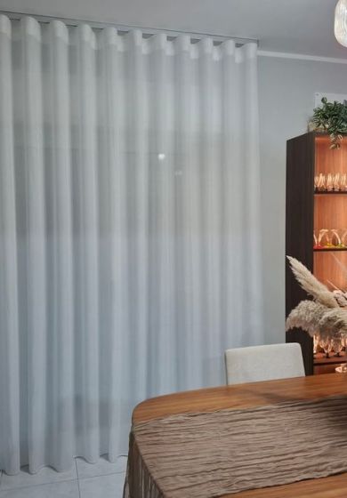 Tenda a Metro in Georgette morbido naturale