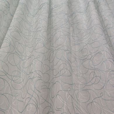 Tenda a Metro in Bouclè Effetto Lino azzurro