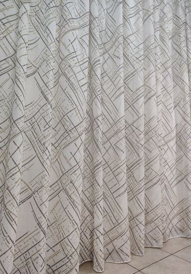 Tenda a Metro in Bouclè Effetto Lino Tortora