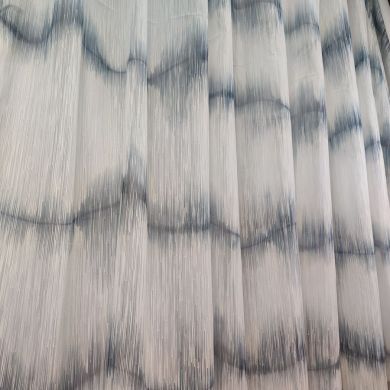 Tenda a Metro in Bouclè Effetto Lino Blu