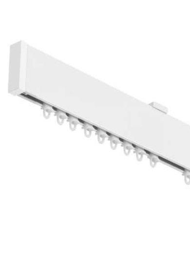 Binario per Tenda in Alluminio Sistema a Onda a Soffitto Bianco