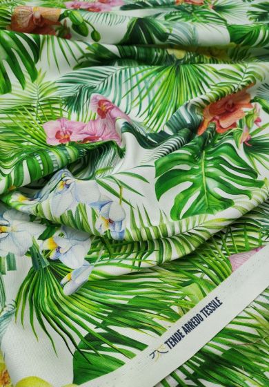 Tessuto in Cotone Pesante con Stampa Digitale Altezza 280 cm