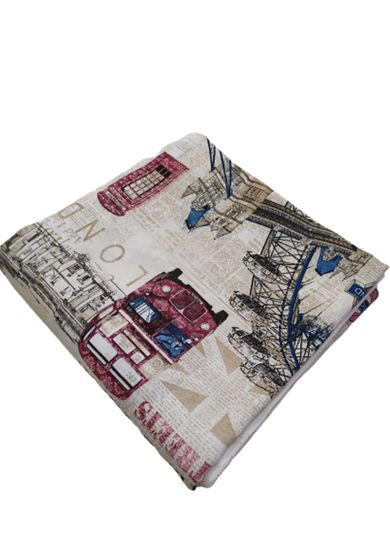 Tessuto in Cotone Stampato 280 cm x 280 cm Londra