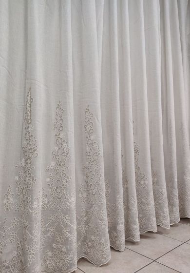 tenda a metro in devorè rosa 9 Tenda a Metro in Bouclè Effetto Lino Tortora