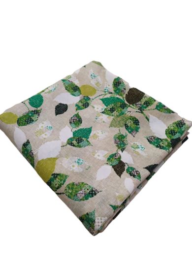 Tappezzeria in Cotone Stampato 280 cm x 280 cm Edera Verde