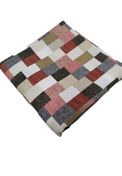 tappezzeria in cotone stampato 280 cm x 280 cm quadretti 12 Tappezzeria in Cotone Stampato 280 cm x 280 cm Rettangoli Rosso Nero