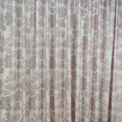 Tenda a Metro in Bouclè Effetto Lino Fiore Rosa