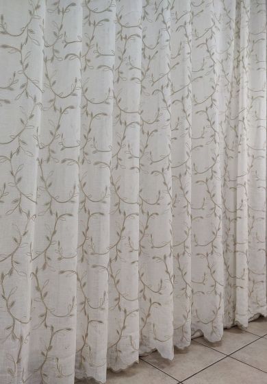 tenda a metro in bouclè unito beige 12 Tenda a Metro in Bouclè Effetto Lino