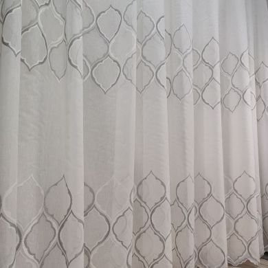 Tenda a Metro in Bouclè Effetto Lino Balza Grigio